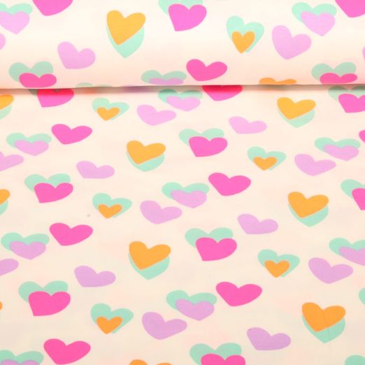 Jersey - Herzen Neon Weiß