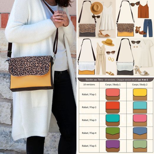 Sac bandoulière - Tétra - Patron numérique