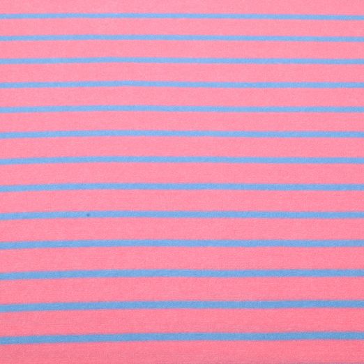 Eponge Jersey - Hamburger Liebe rayures rose bleu clair