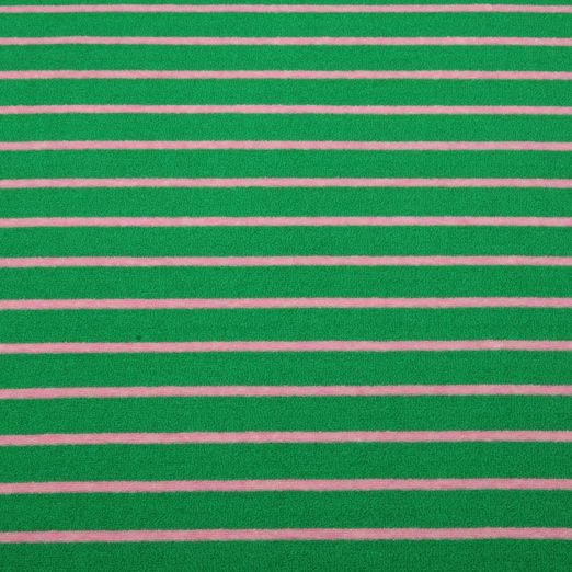 Jersey éponge - Hamburger Liebe rayures Vert Rose