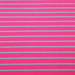 Jersey éponge - Hamburger Liebe Rayures Rose vif Aqua