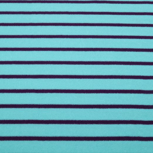 Jersey éponge - Hamburger Liebe Rayures Aqua Violet