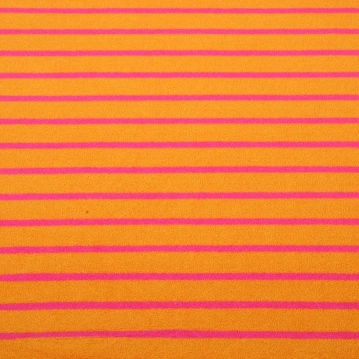 Jersey éponge - Hamburger Liebe Rayures Orange Rose vif