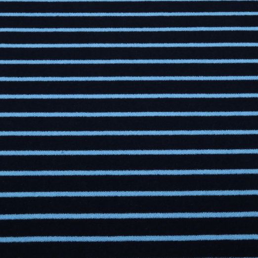 Jersey éponge - Hamburger Liebe Rayures Bleu marine