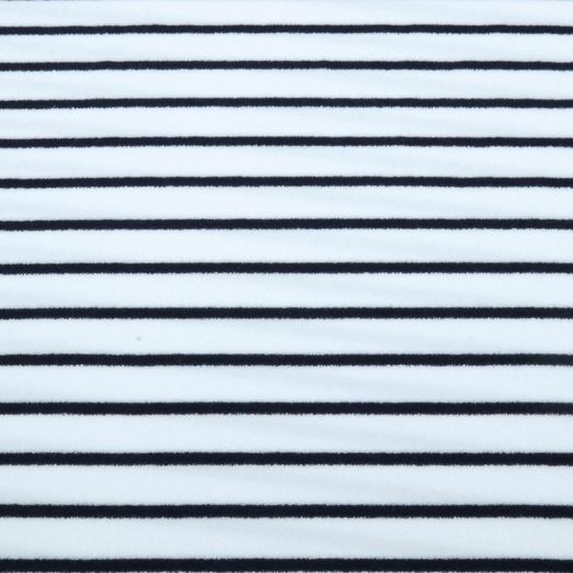 Jersey éponge - Hamburger Liebe rayures Bleu marine