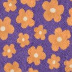 Polaire teddy - Fleurs Violet Orange