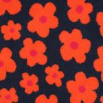 Polaire teddy - Fleurs Bleu marine