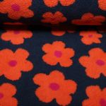 Polaire teddy - Fleurs Bleu marine