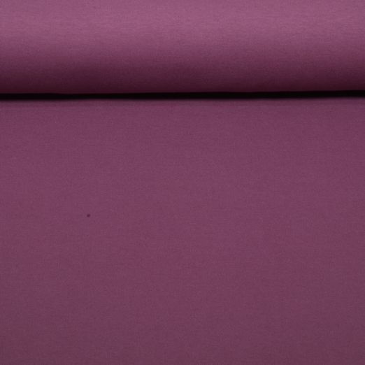 Jersey interlock bio - Uni aubergine