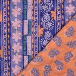Tessuto per giacca trapuntata - Doubleface Digital Flowers Lilac