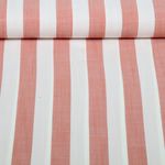 Viskose - Blockstreifen 25mm Ecru Orange Garngefärbt