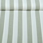 Viskose - Blockstreifen 25mm Ecru Grün Garngefärbt