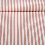 Viskose - Streifen 10mm Ecru Orange Garngefärbt