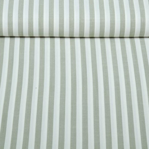 Viskose - Streifen 10mm Ecru Grün Garngefärbt