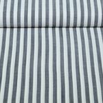 Viskose - Streifen 10mm Ecru Blau Garngefärbt