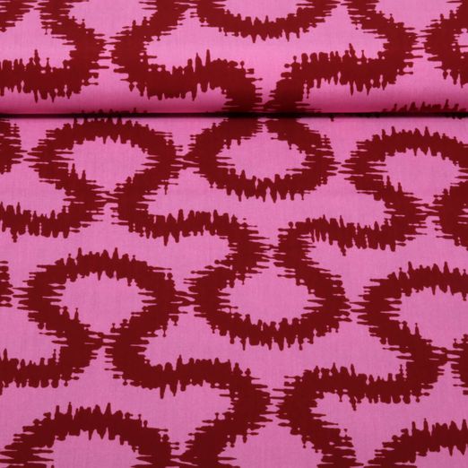 Viskose - Stretch Abstrakt Rosa