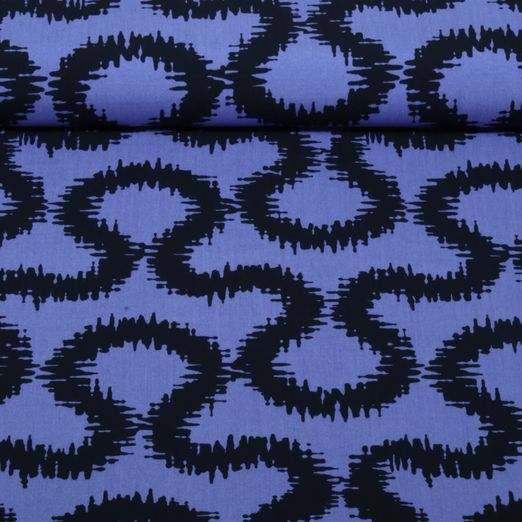 Viskose - Stretch Abstrakt Blau