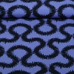 Viskose - Stretch Abstrakt Blau