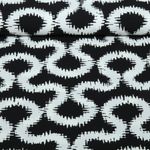 Viskose - Stretch Abstrakt Schwarz