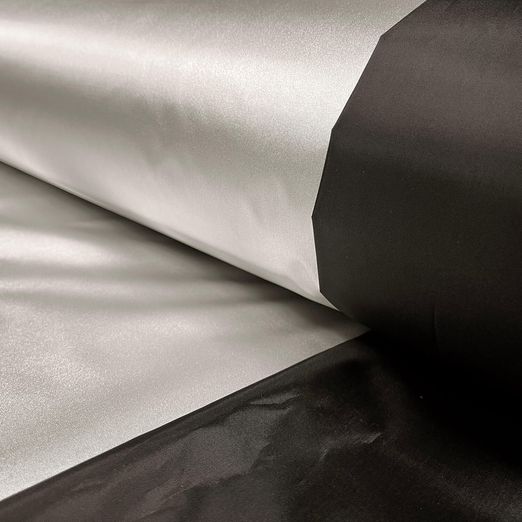 Futterstoff Dimout - Sun Reflection Schwarz Silber