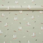 Popeline de coton bio - Oie beige foncé