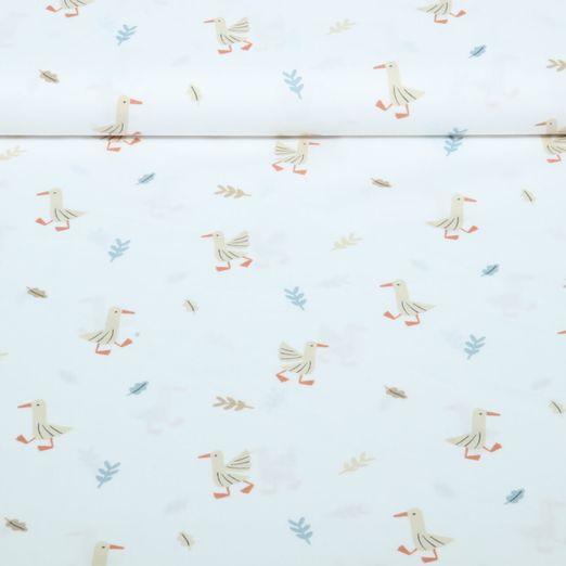 Popeline de coton bio - Blanc d'oie