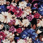 Sudadera de verano - French Terry Digital Blossoms Negro