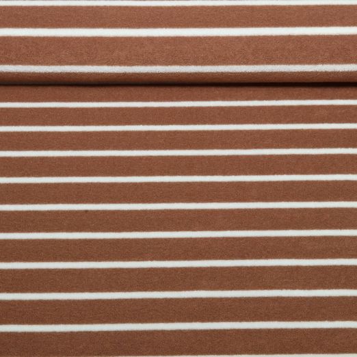 Eponge Jersey - Rayures Ecru Teint dans la masse