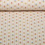 Rippjersey - Blumen Natural