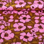 Baumwoll-Satin - Blüten Karamell Rosa