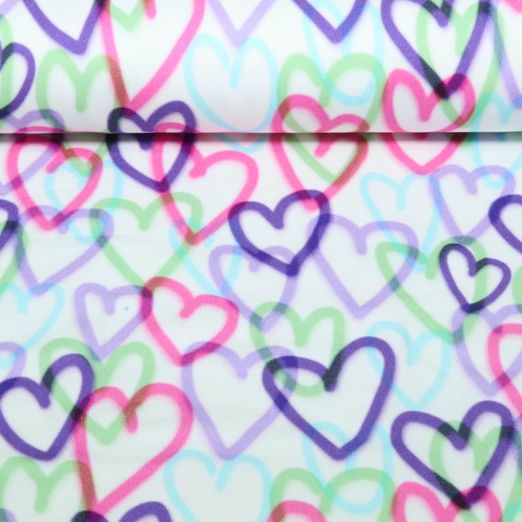 Sweat - French Terry Digital Graffiti Herzen Angeraut