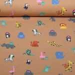 Jersey - Bunte Safaritiere Karamell