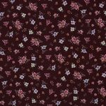 Jersey - Impression numérique Petites fleurs Bordeaux