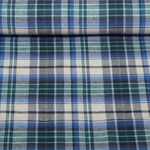 Baumwoll-Flanell - Kariert Beige Blau Multicolor Baumwoll-Flanell - Kariert Beige Blau Multicolor