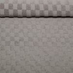 Jersey éponge - carreaux ton sur ton Taupe