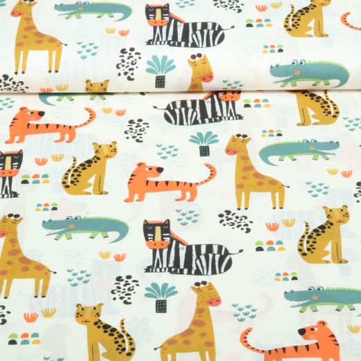 Popeline de coton - Impression numérique Ecru