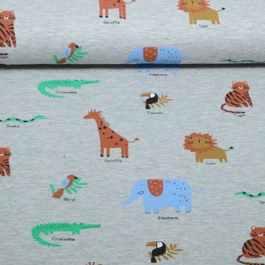 Jersey - Animaux sauvages Gris clair Mélange