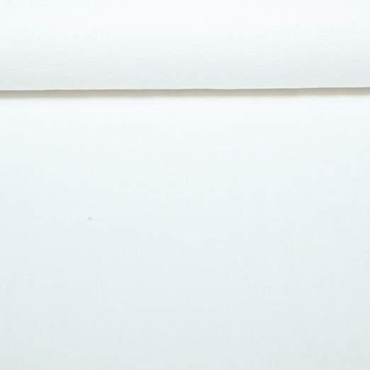 Ramie Baumwolle Bubble - Uni Weiß