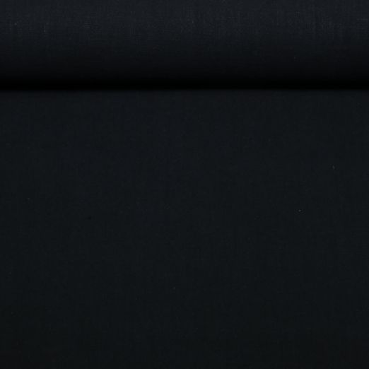 Ramie Baumwolle Bubble - Uni Schwarz