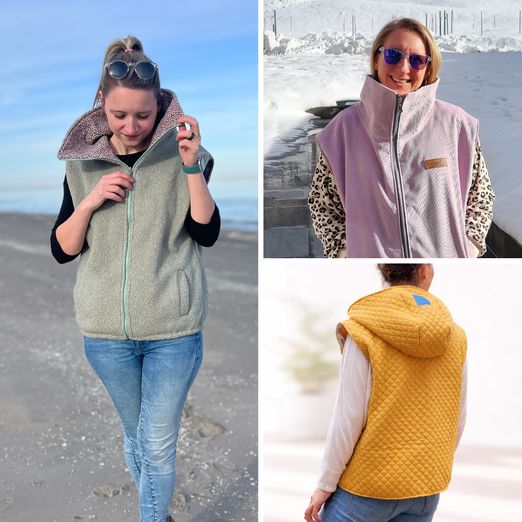 Oversize Weste - Vindskydd - Schnittmuster eBook