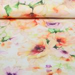 Viskosestrickjersey - Digital Aquarellblüten Multicolor