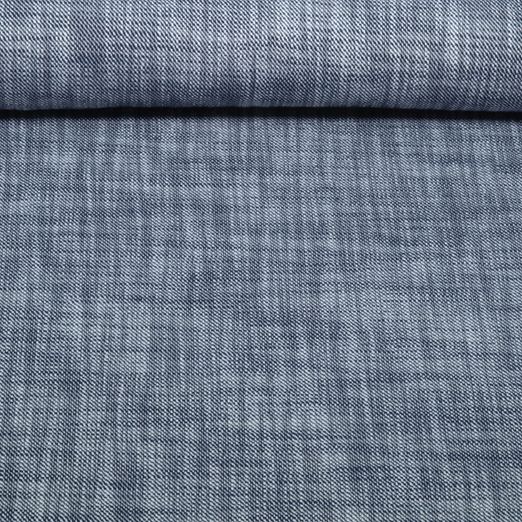 Tweed en coton - Bleu Mélange