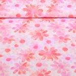 Voile de algodón - Dobby Digital Flores Crudo Rosa Voile de algodón - Dobby Digital Flores Crudo Rosa