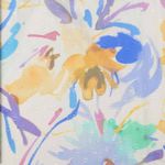Bawełniany woal - Dobby Digital Flowers Blue