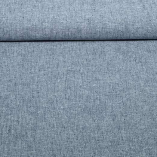 Lin - Cotton Uni Bleu foncé