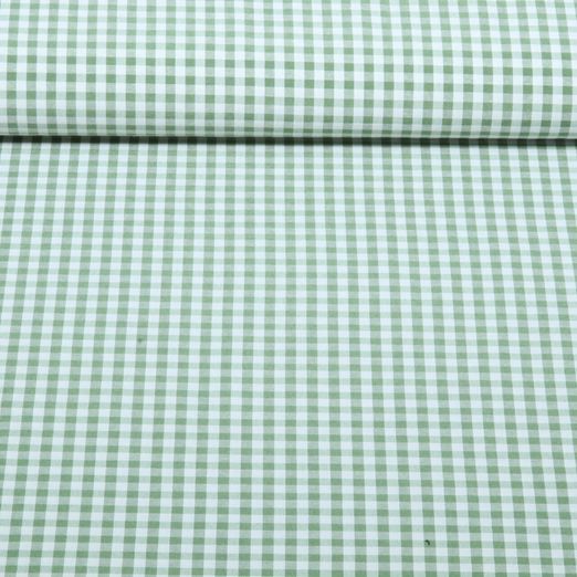 Coton tissé - Carreaux Vert