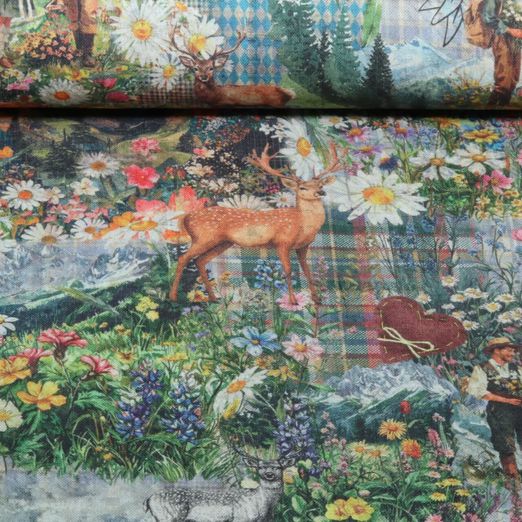 Toile canevas - Impression numérique Montagnes Multicolore