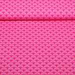 Popeline di cotone - foglie rosa scuro