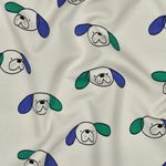 Bio Sommersweat - French Terry Hunde Ecru Grün Bio Sommersweat - French Terry Hunde Ecru Grün