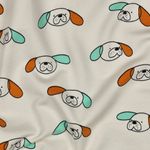 Bio Sommersweat - French Terry Hunde Ecru Ocker Bio Sommersweat - French Terry Hunde Ecru Ocker